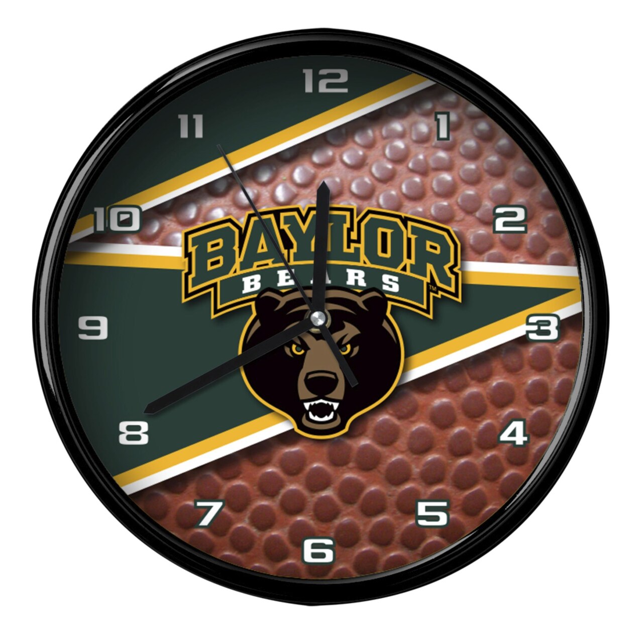 The Memory Company 11.5" Green and Brown NCAA Baylor Bears Wall Clock